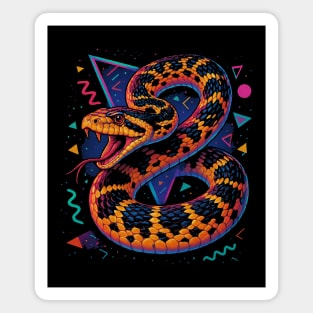 Retro Neon Albino Bull Snake Magnet